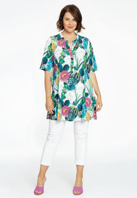 Tunic grandad collar PINEAPPLE - light blue - #2