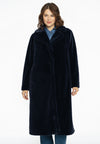 Coat faux fur - blue
