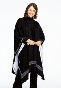 Poncho FLOWER - black - #1