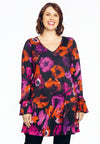 Tunic wide bottom frill cuff POPPY - black - #2