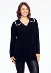 Tunic flare crochet collar DOLCE - black - #1