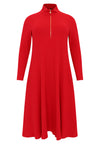 Robe-pull avec fermeture éclair rib - Rouge