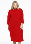 Pullover-dress RIB - red