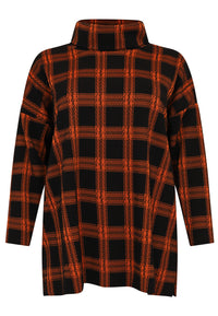 Pullover turtle neck CHECK - black - #4