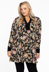 Tunic taped wide bottom PAISLEY - black - #2