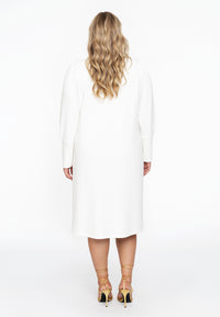 Robe à manches bouffantes DIAGONALDress puff sleeve DIAGONAL - ecru - #3