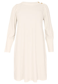 Robe à manches bouffantes DIAGONALDress puff sleeve DIAGONAL - ecru - #4