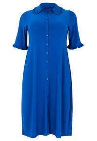 Blouse midi frilled DOLCE - indigo - #4