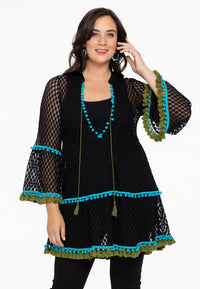 Blouse pompon LACE - black - #2