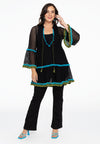 Chemisier pompon lace - Noir