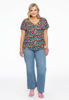 Shirt double V-neck BUTTERFLY - black - #1