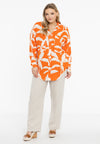 Chemisier oversized palm tree - Orange