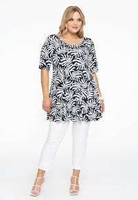 Tunic wide bottom SEA LEAF - black - #2