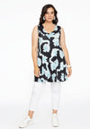 Singlet flare V-neck CALYPSO - black - #1