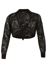 Shrug collar lace - black - #4