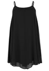 Dress spaghetti VOILE - black