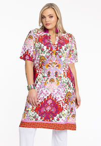 Tunic Grandad collar ROCCO - red - #2