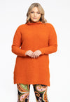Pullover met col Teddy - orange - #1