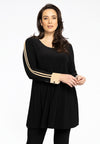 Tunic Wide Bottom Contrast Lines DOLCE - black - #2