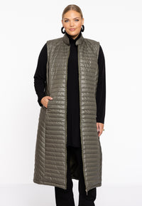 Puff Bodywarmer Horizontal Lines - green - #1