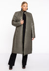 Manteau Bouffant Lignes HorizontalesPuff Coat Horizontal Lines - green - #5