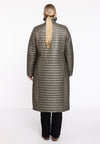 Manteau Bouffant Lignes HorizontalesPuff Coat Horizontal Lines - green - #3