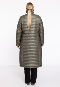 Manteau Bouffant Lignes HorizontalesPuff Coat Horizontal Lines - green - #3