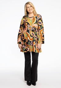 Tunic wide bottom chain PAISLEY - black - #1