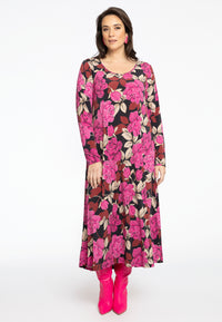 Dress A-line long ROSE - pink - #1