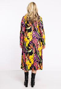 Dress long gather AURA - black - #3