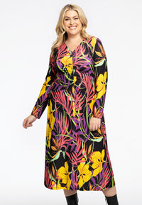 Dress long gather AURA - black - #2