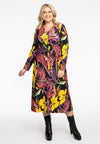 Dress long gather AURA - black - #1