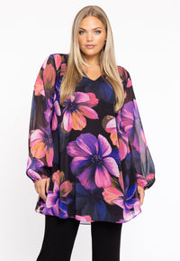 Tunic wide bottom CARA - black - #2