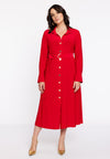 Robe avec boutons longs dolce - Rouge