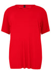 Tunic straight PLISSE - red - #4