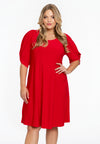 Dress puff sleeve DOLCE - red - #1