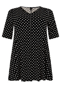 Tunic swing DOTS - black - #4