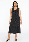 Dress sleeveless DOTS - black