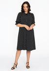 Robe avec boutons dots - Noir