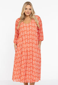 Dress plisse SWIRL - red - #2