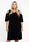 Dress cut out shoulder DOLCE - black