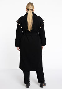 Coat with pearls - black - #3