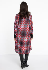 Dress bow PIED DE POULE - red - #3