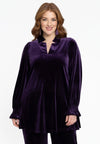 Tunic wide bottom VELOURS - purple - #2