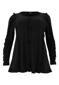 Tunic flare ruffled DOLCE - black - #4