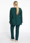 Tunic flare ruffled DOLCE - dark green - #3