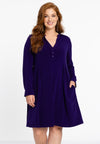 Dress grandad collar DOLCE - purple