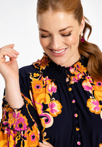 Jurk met gesmokte details GARLANDDress smock GARLAND - blue - #4