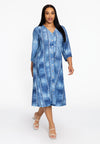 Robe-chemisier frayed - bleu