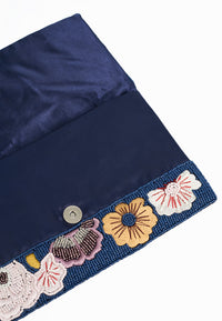 Clutch Flower beads - blue - #3
